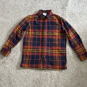 GAP Kids Plaid Button-Up Long Sleeve Shirt
